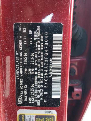 5XXGM4A73FG478040 KIA Optima Lx
