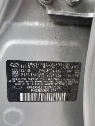 VIN KMHD84LF7LU047102 2020 HYUNDAI ELANTRA no.12