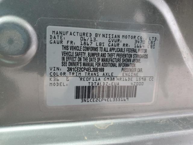 3N1CE2CP4EL355169 Nissan Versa Note S