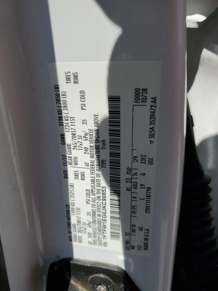 1FTFW1EG6JKC90853 FORD F-150 2018