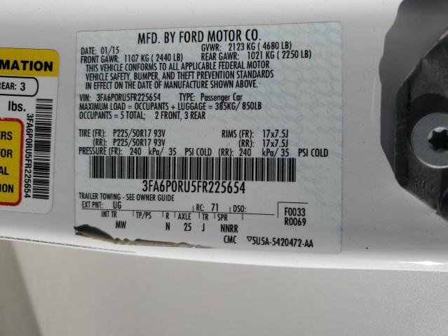 3FA6P0RU5FR225654 Ford Fusion Titanium Hev