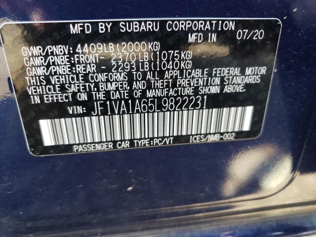 JF1VA1A65L9822231 Subaru WRX