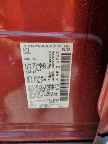 5N1AZ2MJ3KN113659 Nissan MURANO S