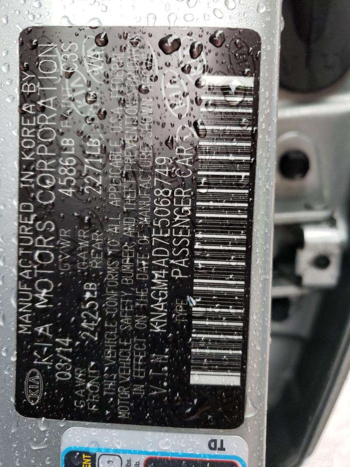 KNAGM4AD7E5068749 2014 Kia Optima Hybrid