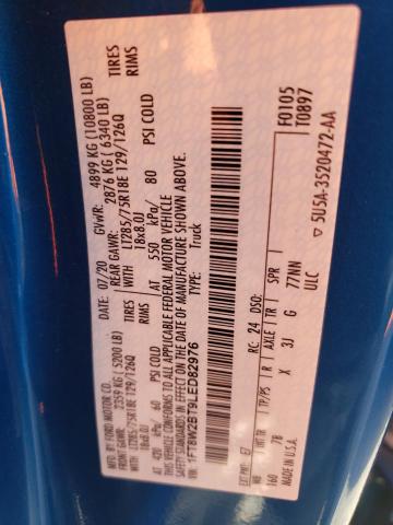 2020 FORD F250 1FT8W2BT9LED82976
