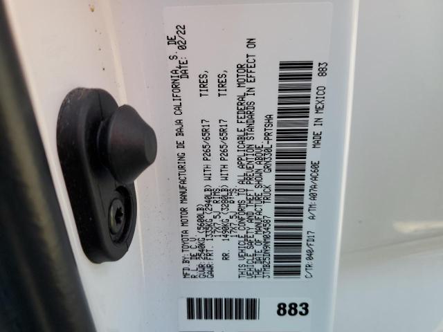 VIN 3TMBZ5DN9NM034587 2022 TOYOTA TACOMA no.12