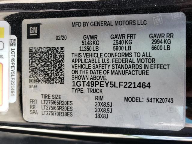 1GT49PEY5LF221464 2020 GMC Sierra K2500 At4