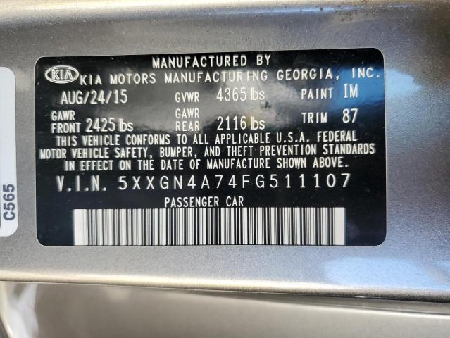 5XXGN4A74FG511107 KIA OPTIMA EX