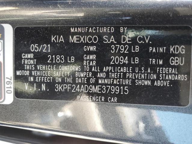 3KPF24AD9ME379915 KIA FORTE FE