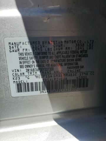 3N1AB7AP3EY337300 Nissan SENTRA S