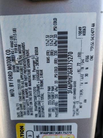 3FA6P0H73GR175270 Ford FUSION SE