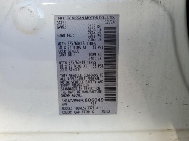 5N1AT2MV4FC806049 Nissan ROGUE S