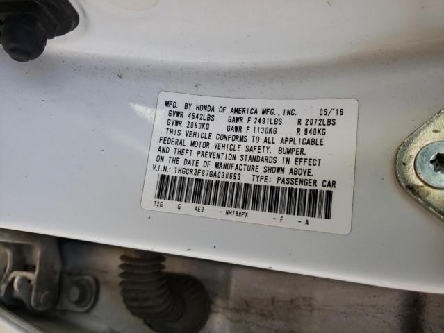 1HGCR3F97GA030693 Honda Accord Touring