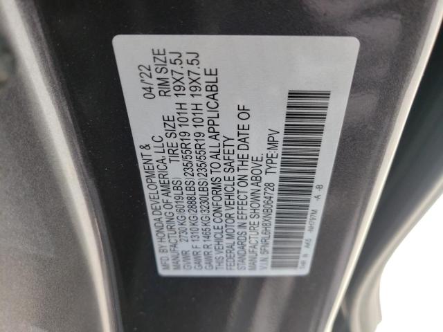 5FNRL6H8XNB064728 2022 HONDA ODYSSEY, photo no. 13