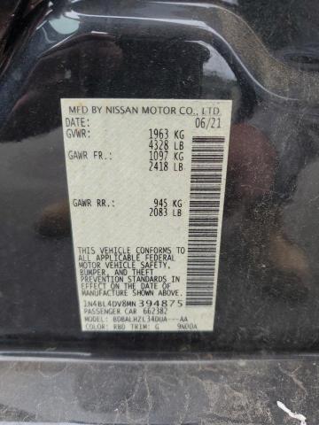 1N4BL4DV8MN394875 Nissan ALTIMA SV