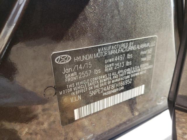 5NPE24AF8FH166952 Hyundai SONATA SE