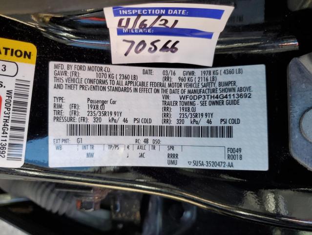 WF0DP3TH4G4113692 2016 FORD FOCUS, photo no. 13