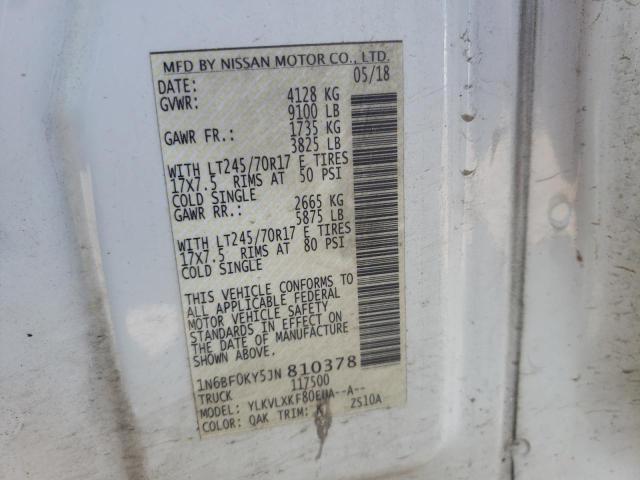 2018 NISSAN NV 1500 S - 1N6BF0KY5JN810378
