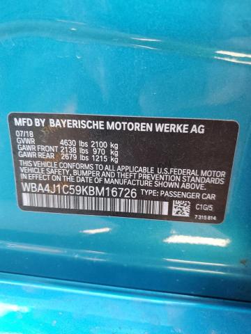 WBA4J1C59KBM16726 BMW 430i Gran Coupe