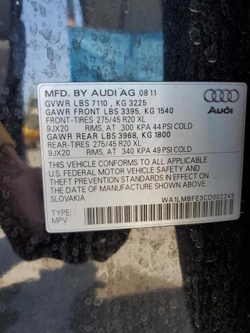 WA1LMBFE3CD002249 2012 AUDI Q7, photo no. 12