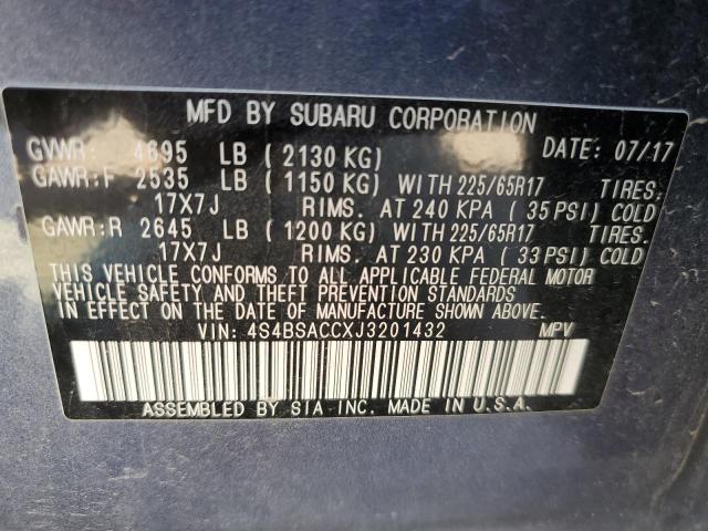 4S4BSACCXJ3201432 Subaru Outback 2.5i Premium