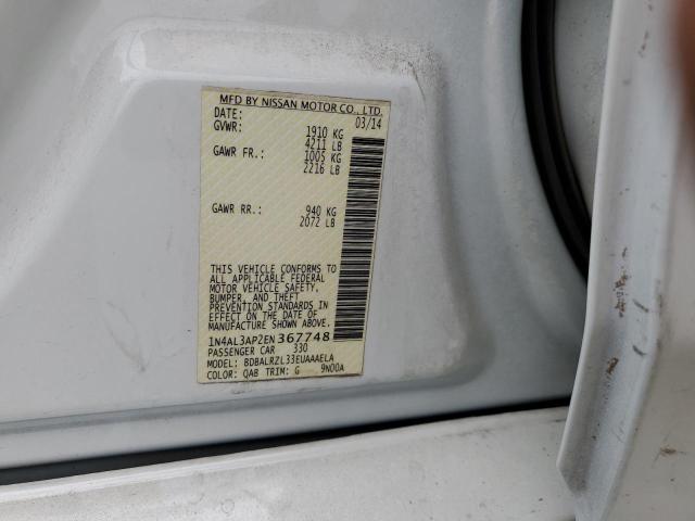 1N4AL3AP2EN367748 Nissan ALTIMA 2.5