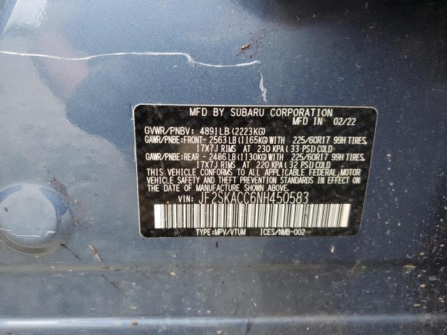 JF2SKACC6NH450583 Subaru Forester