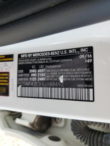 55SWF4JB3HU188492 Mercedes-Benz C 300