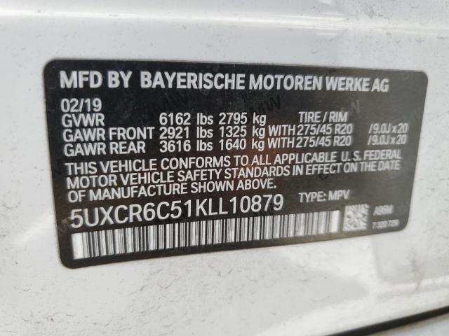 5UXCR6C51KLL10879 2019 BMW X5, photo no. 13