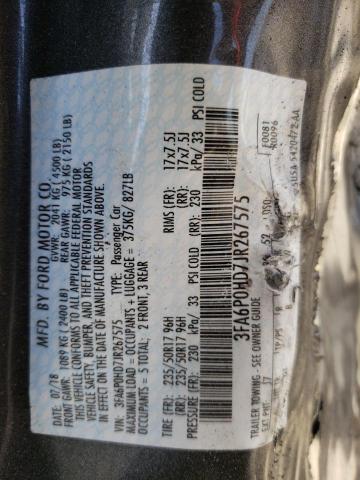 3FA6P0HD7JR267575 Ford FUSION SE