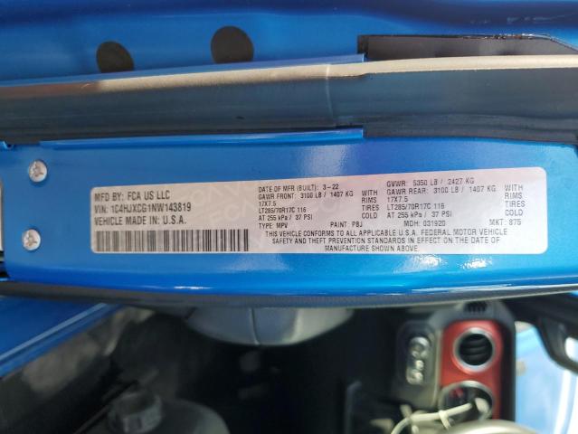 1C4HJXCG1NW143819 Jeep Wrangler Rubicon