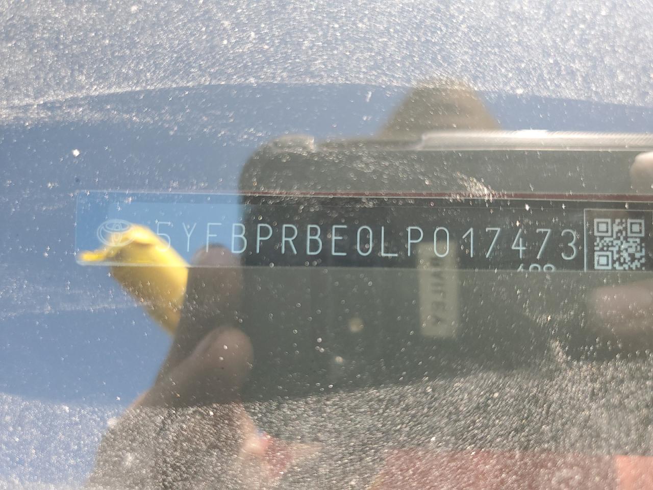 5YFBPRBE0LP017473 TOYOTA COROLLA 2020