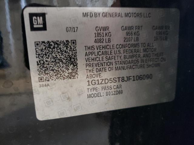 2018 CHEVROLET MALIBU LT - 1G1ZD5ST8JF106090