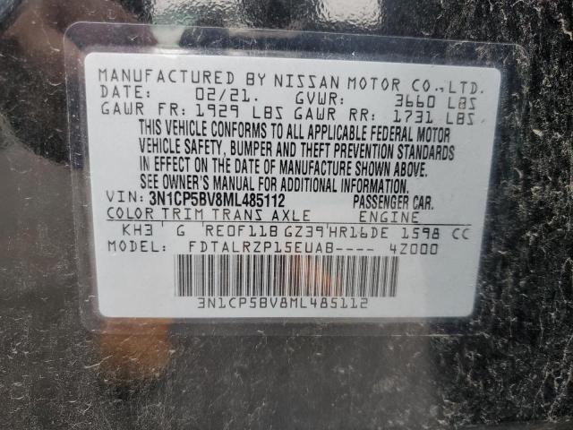 3N1CP5BV8ML485112 Nissan Kicks S 10