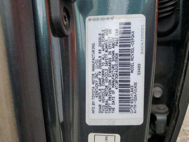 Lot #2428504590 2002 TOYOTA CAMRY salvage car