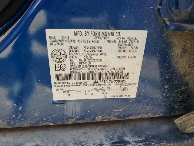 MAJ6P1CL2JC220585 Ford Ecosport Ses