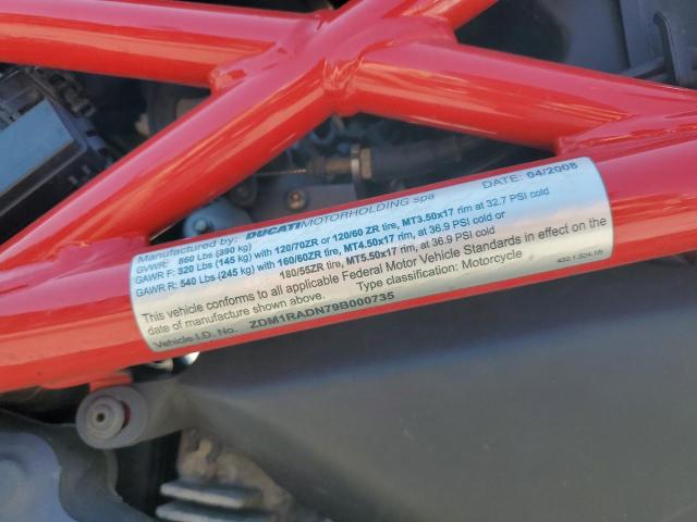 2009 DUCATI MONSTER 69 - ZDM1RADN79B000735