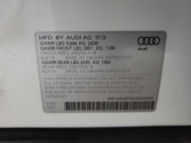 WA1LFAFP5DA030692 2013 AUDI Q5, photo no. 13