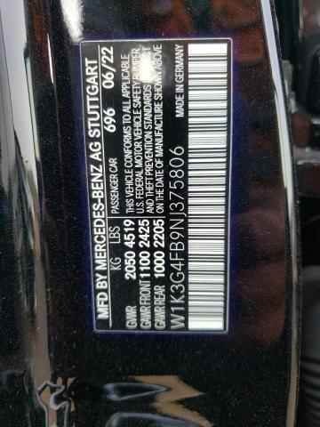 W1K3G4FB9NJ375806 Mercedes-Benz A 220 4matic