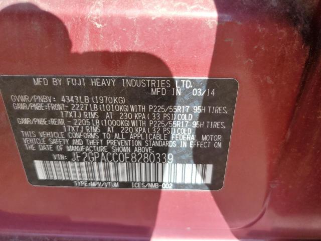 JF2GPACC0E8280339 Subaru Xv Crosstrek 2.0 Premium