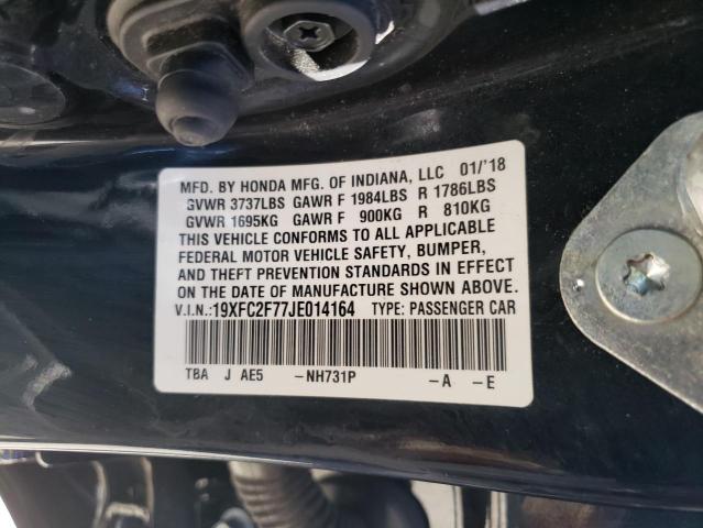 2018 HONDA CIVIC EX - 19XFC2F77JE014164