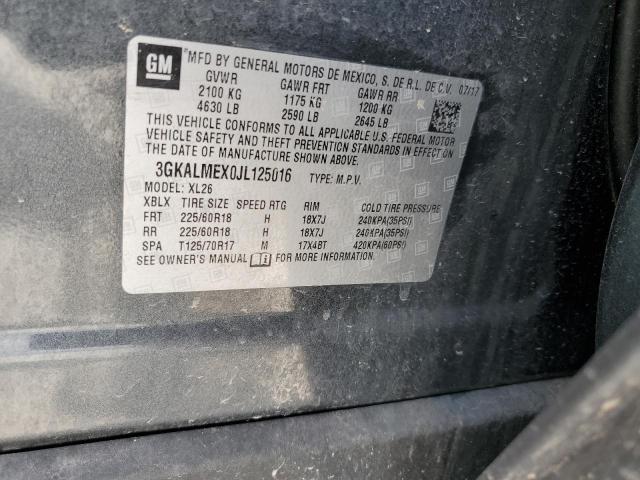 3GKALMEX0JL125016 GMC Terrain Sle