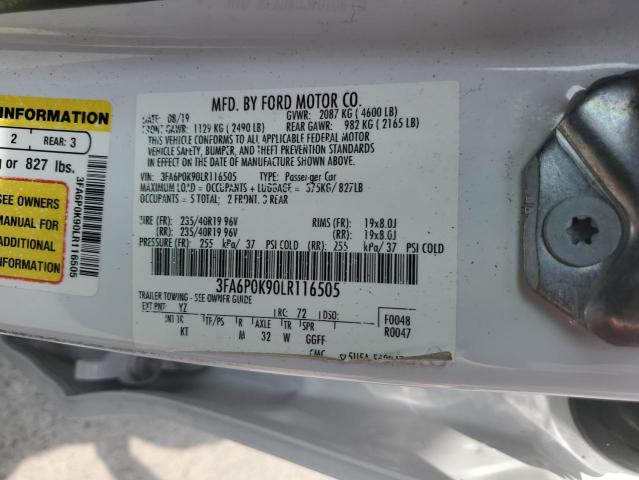 3FA6P0K90LR116505 2020 FORD FUSION, photo no. 12