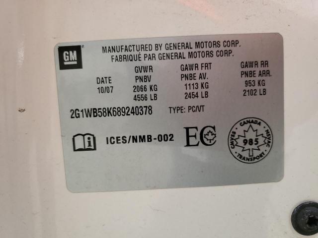 2008 Chevrolet Impala Ls VIN: 2G1WB58K689240378 Lot: 63565973