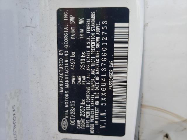 5XXGU4L37GG012753 KIA OPTIMA EX