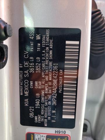 3KPA24AD8ME422361 KIA RIO LX