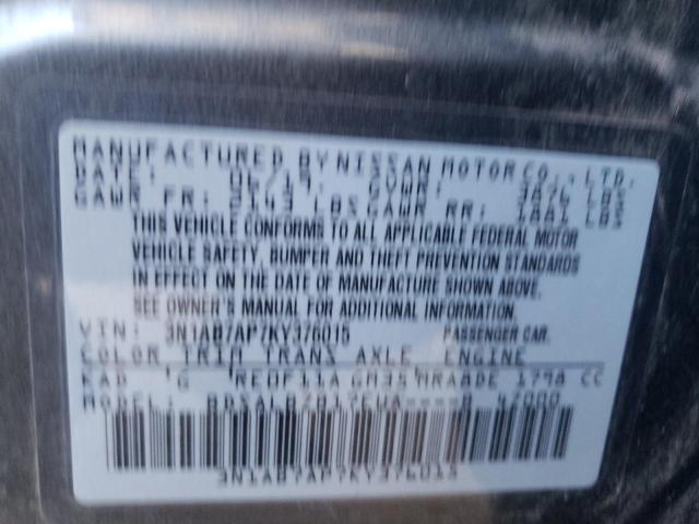 3N1AB7AP7KY376015 Nissan Sentra S 13