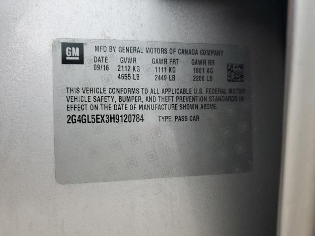 2017 BUICK REGAL SPOR - 2G4GL5EX3H9120784