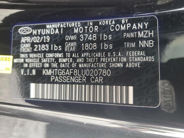 2020 HYUNDAI VELOSTER B - KMHTG6AF8LU020780