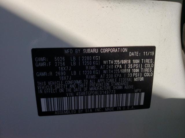 4S4BTGPD8L3149773 Subaru Outback Touring Ldl